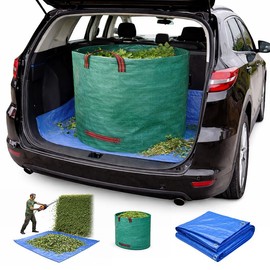 500L Heavy Duty Garden Waste Bag with Waterproof Car Boot Protector (1.8m x 1.2m Tarpaulin Included)