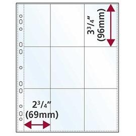 Enigma Xtra Acid Free HD A4 Portrait E9 Photo Sleeves for Ring Binder Albums - 9 Pocket per Page (10 Pack)