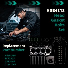 Cylinder Head Gasket Bolts Set HGB4318,for Lincoln MKC 2.3L 2015-2019,for Ford Mustang 2.3L 2015-2020,Engine 2.3L L4 16V DOHC 2300cc,016-1069/ES72207/GS33489