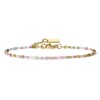 COAI Women's Crystal Bracelet with Faceted Stone Beads Golden Chain