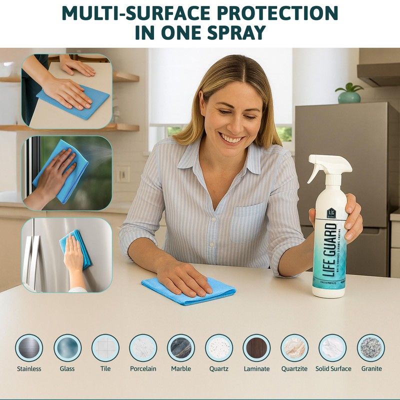 LifeGuard Home Ceramic Spray – Hydrophobic Ceramic Coating for Homes