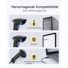 Inateck 2D Barcode Scanner mit Intelligentem Ständer, Kabellos QR Code