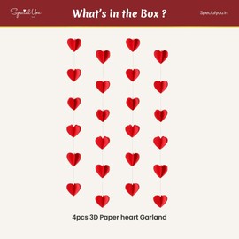 Special You Heart Garland Valentines Day Decor, Valentine Decorations for Home, Valentine Day Garland, Heart Decorations