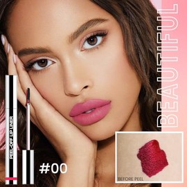 Brillo de labios mate, delineador de labios líquido, delicado color rosa, de larga duración, impermeable y a prueba de manchas, a prueba de transferen