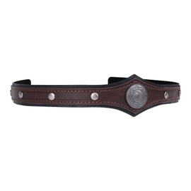 HiiFeuer Medieval Alchemy Faux Leather Headpiece, Retro Fantasy Adjustable Headband Cosplay Costume Accessories for Ren Faire (Dark Brown A)