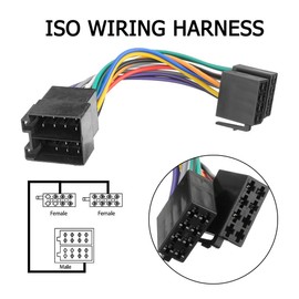 Acmerota 6 Pin ISO Car Radio Adapter Compatible with VW for Fiat for Opel Corsa C for Opel Astra G for Mercedes for Renault Car Radio Adapter Universal Cable Connector with Car Radio Adapter DIN ISO