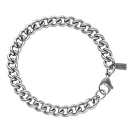 KJ Phiten Titanium Chain Bracelet, Curvature Length 6.7 - 8.3 inches (17 - 21 cm), Width 0.3 inches (7.2 mm), Compatible with Metal Allergies, Health, Made in Japan, Titanium Metal