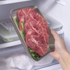 WakiHong 4 PCS Refrigerator Airtight Storage Containers Stainless Steel Food