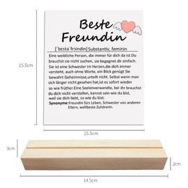 MKISHINE Gifts for Girlfriend + Guardian Angel Girlfriend, Thank You Gifts, Birthday Gift for Mum, Daughter, Sister, Colleague, Wife, Friendship, Definition Best Friend