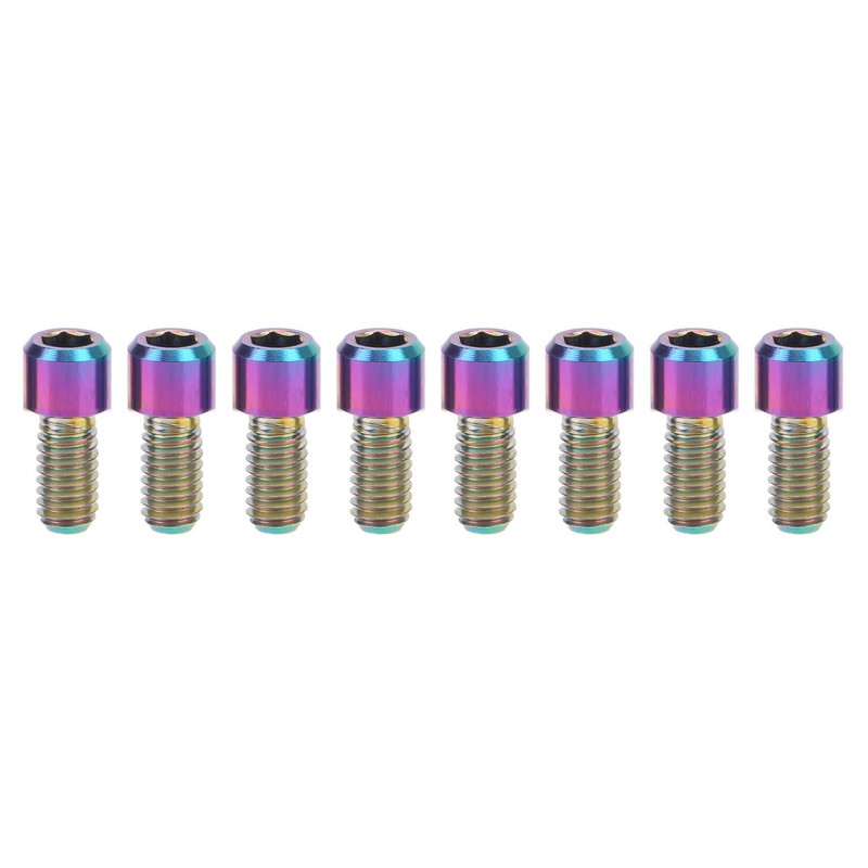 RISK 8Pcs Mountain Bike Pedal Bolts Titanium Alloy Anti Slip
