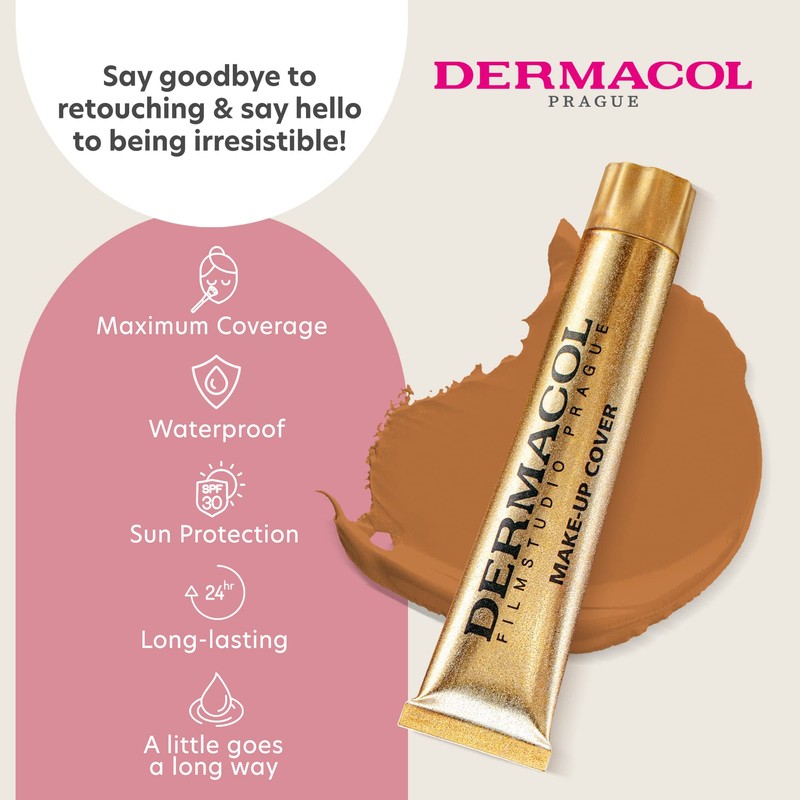 Dermacol - Full Coverage Foundation, Liquid Makeup Matte Foundation with