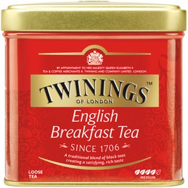 Twinings English Breakfast Tea Black Tea Loose in the Tea Tin Strong Black Tea Made from High-Quality Tea Leaves Picked in Sri Lanka and India's Best Tea Gardens g, Neutral, 100 g