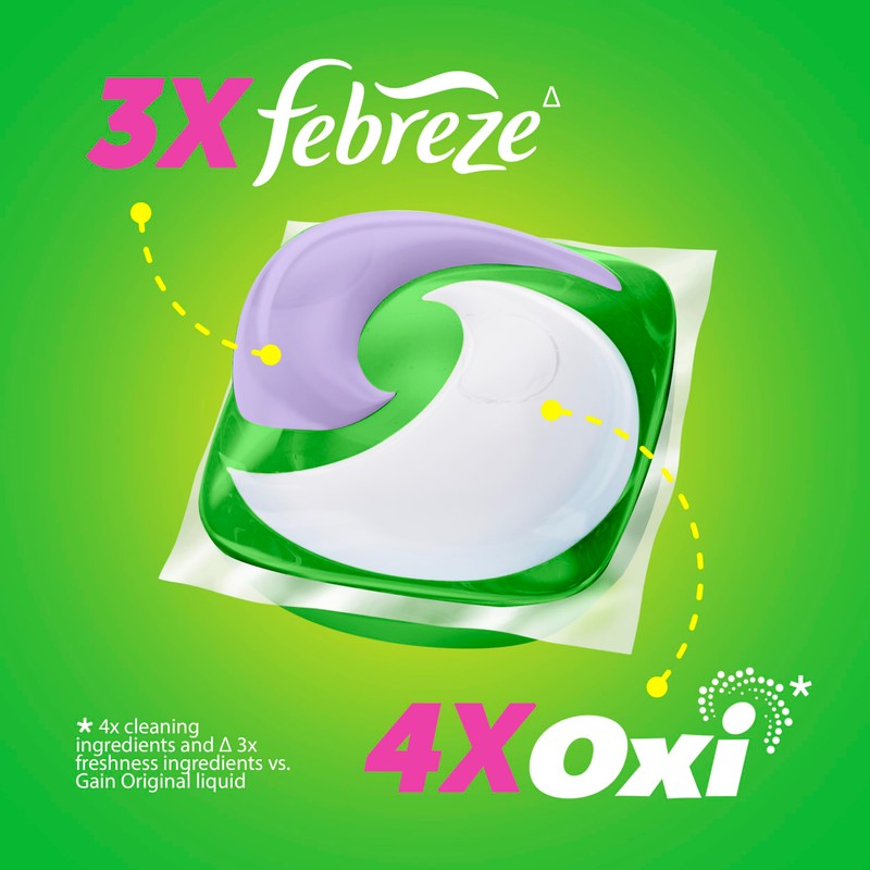 Gain Super Flings Laundry Detergent Pacs, 18 Count, Dewdrop Dream