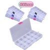 6 Piezas Caja Organizadora de15 divisiones Para Decoración De Uñas
