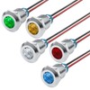 APIELE 5PCS LED Indicator Light 12mm 1/2" Waterproof IP65 Metal