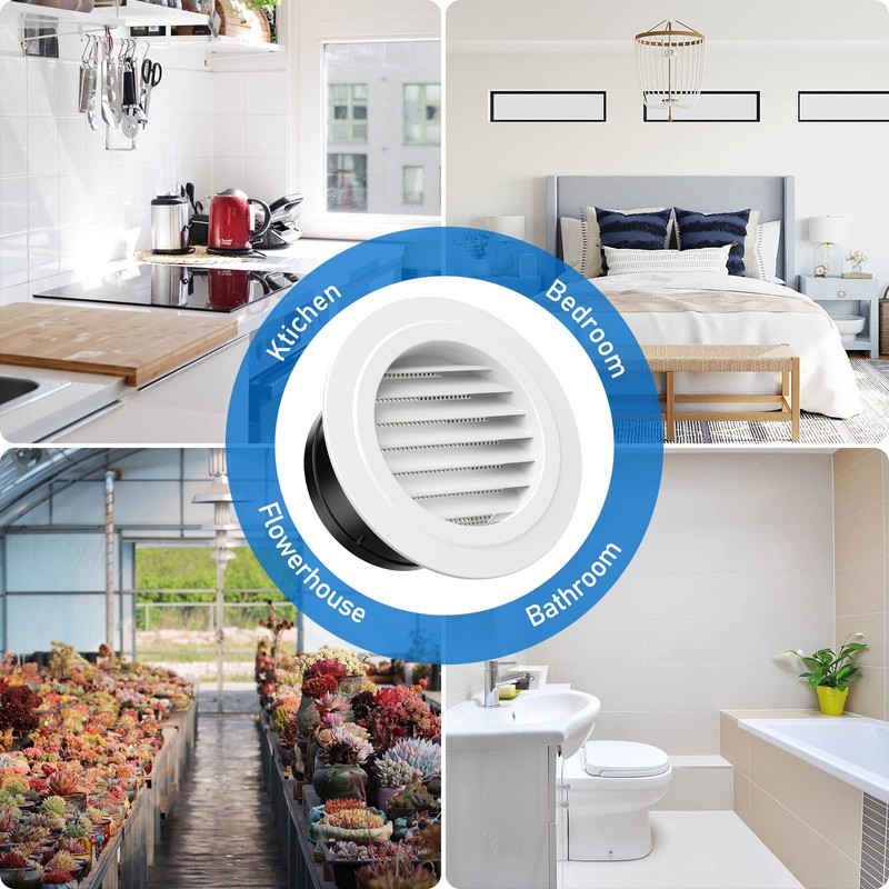 Hon&Guan 125 mm Air Vent Louver Air Grill Cubierta de