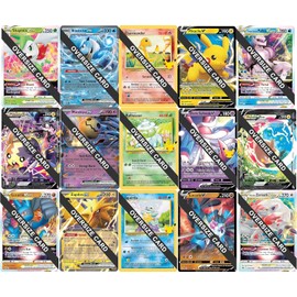 Pokemon - 5 Jumbo Oversize Cards - Random Assortment - No Duplicates - Starters, V, EX, VSTAR, V-Union, Mega, ETC