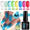 MEET ACROSS Jelly Gel Nail Polish Set, Translucent Clear Colors