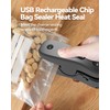 Mini Bag Sealer Rechargeable 2-in-1 Snack Sealer with Magnet Portable