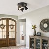 SEEBLEN 3-Light Industrial Directional Track Lighting, Adjustable Round Ceiling Spotlight,