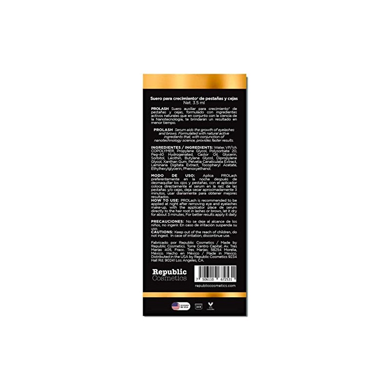 Republic Cosmetics - Suero para Crecimiento Pestañas Y Cejas ¨Pro