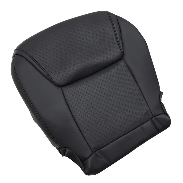 SecosAutoparts Perforated Black Front Left Driver Bottom Lower Replacement Leather