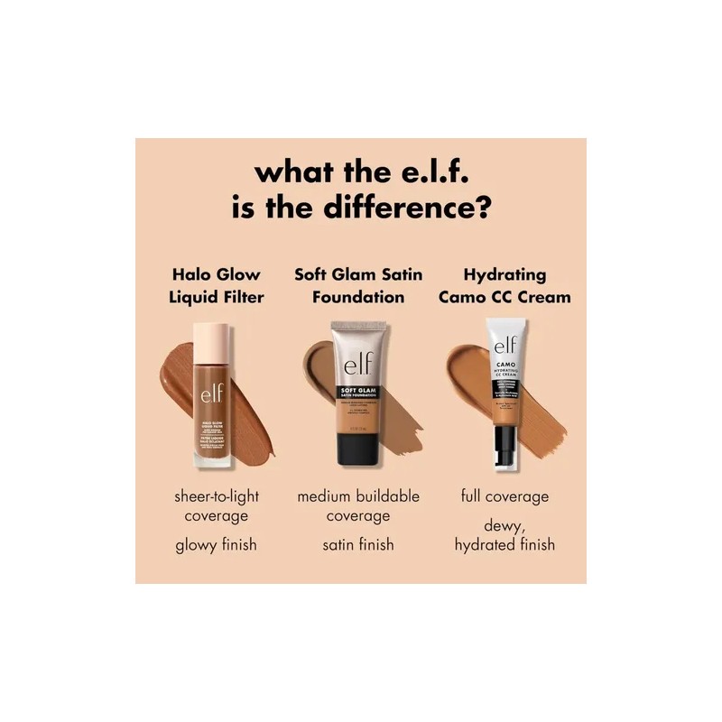Elf Base De Maquillaje Soft Glam Satin Foundation 30 Ml
