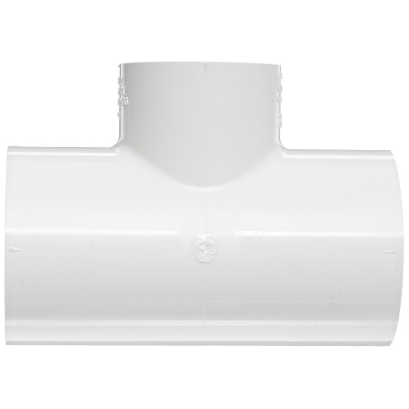 Spears 401 Series PVC Pipe Fitting, Tee, Schedule 40, White,