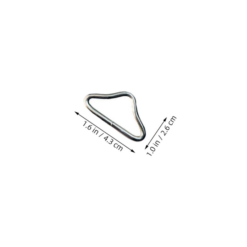 WOONEKY 45pcs Triangle Buckles for Trampoline Metal Rings for Safe