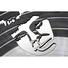 GRAVURZEILE Wall Clock Vinyl Record Clock "Numbers" Upcycling Design Clock Wall Decoration Vintage Clock Wall Decoration Retro Clock Made in Germany