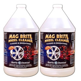 Quality Chemical Mag Brite/Acid Wheel and Rim Cleaner/Wheel and Tire Cleaner - Formulated to Safely Remove Brake Dust and Heavy Road Film - Best Car Wheel Cleaner for Rims Cleaner - 128 oz (Pack of 2)