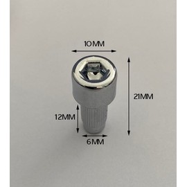 Wheel Cover Bolt Silver 4PCS Wheel Rim Bolt Chrom Fuel Off Road Rivets Silver 1010 Press in Spoke Bolts