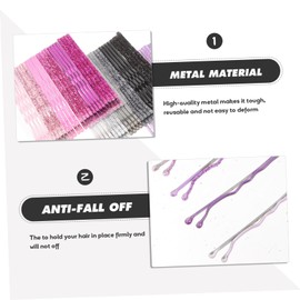 Baluue 192pcs Metal Glitter Bobby Pins Stoving Varnish Hair Clips for Styling