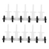 JECOMPRIS 5sets Shower Curtain Rollers Ceiling Track Carrier Hooks Plastic