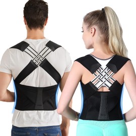 Posture Corrector for Women and Men, Adjustable Shoulder Posture Brace, Back Straightener Posture, Used for Middle and Upper Spine (L)