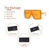 ailov Oversized Trendy Bling Crystal Sunglasses for Men Women Party