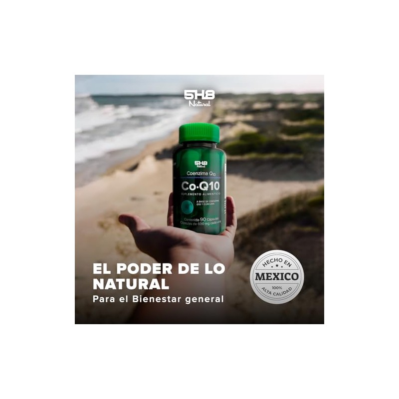 Coenzima Q10 Con Magnesio, Cúrcuma Y Vitamina D 5H8 NUTRITION