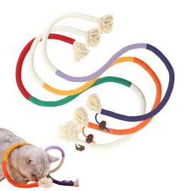 Acpetdr Sisal Rope Cat Toy, 3-Pack Anti-Bite Catnip Toy, Cat Chew Toy for Bored Indoor Cats, Safe Teeth Cleaning Cat Chew Toy, Interactive Cat Kick Toy for Indoor Cats, Kitten Toy 27 Inch All Breeds
