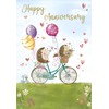 Noel Tatt Anniversary Card - Hedgehogs on a Bicycle -