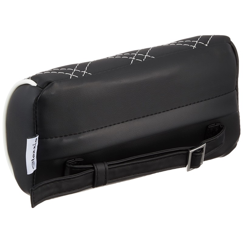 Clazzio 09EOA0003K Quilted Neck Pad with Black Leather and White