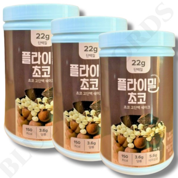 Fly Meal Large Capacity Protein Shake Choco Chocolate Flavor 630g x 3 cans, 6 week supply / 플라이밀 대용량 단백질 쉐이크 초코 초코맛 630g x 3통 6주분