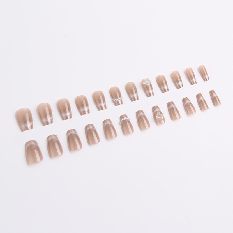 Nail Tip, Long False Claws, Stylish, Cat Eye Stone, Long,
