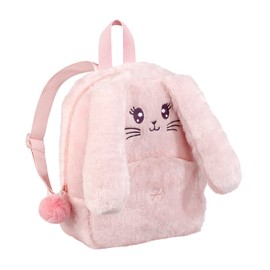 Viquel - Cuddle Children's Backpack - Soft Material Nursery or Nativity Scene - 1 Zip Compartment - Pink Rabbit