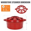 Cast Iron Wood Stove Steamer 2.5 Quart with Large Opening