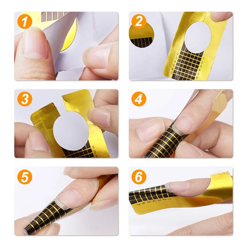 500 Rollo De Forma Escultural Para Uñas Acrílicas Gel Tips