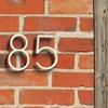 6" White Floating House Number, Metal Modern House Numbers, Mailbox