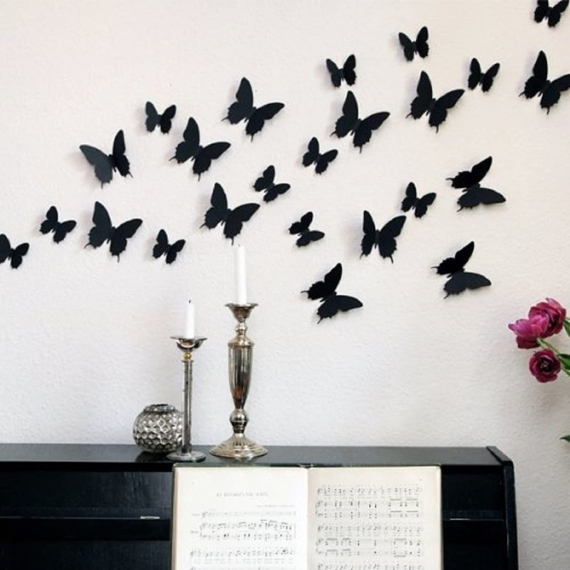 Jaamso Royals 'Red and Black 3D Butterflies' Wall Sticker 2