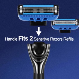 COVIK 5Blade Razor for Men with Dual Lubrication Shaving Comfortable and Smooth Shaving Razors for Men, Handle & Cartridges (Cartridges fit Razor Handles only)