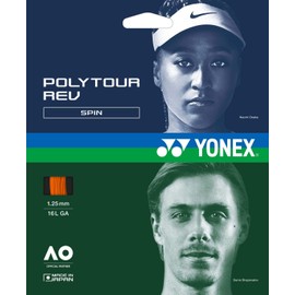 YONEX Poly Tour Rev 125 Tennis String Bright Orange 12m PTGR125 Length: 12m