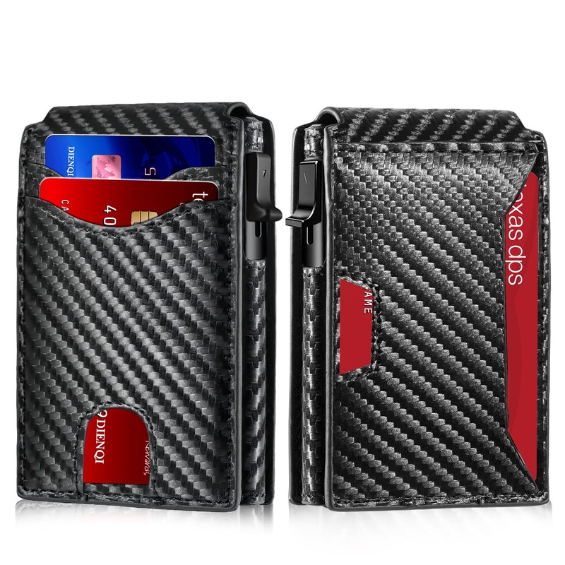 DIENQI Wallet for Men, Mens Minimalist Wallet 11 Cards, Slim
